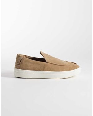 Tommy Hilfiger Suede Driving Loafers - White