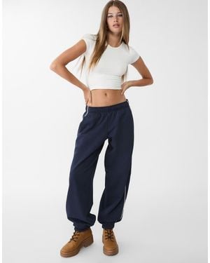 Stradivarius joggers With Piping - Blue
