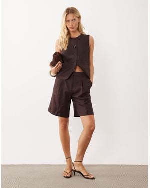 Mango Avocado Tailored Bermuda Short Co-Ord - Natural
