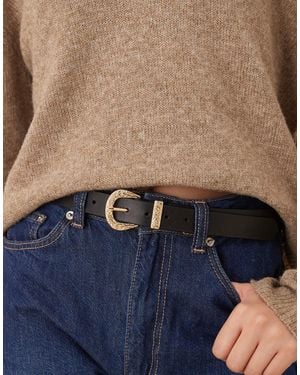 Accessorize Premium Western Buckle Belt - Blue