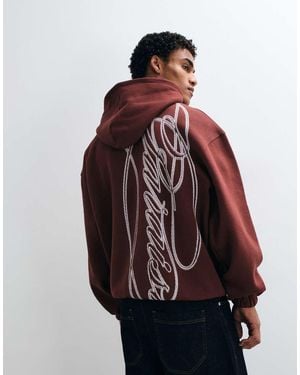 ASOS Oversized Hoodie With Large Print - Red