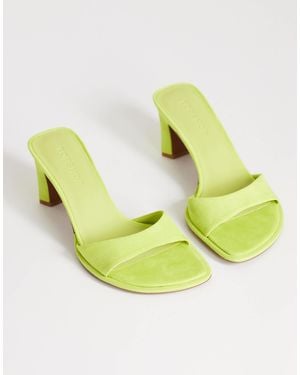 TOPSHOP Ari Mule Mid Heeled Sandal - Yellow
