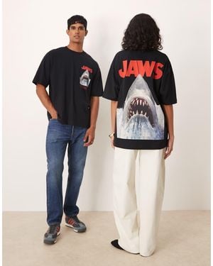 ASOS Oversized T-Shirt With Jaw Print - White