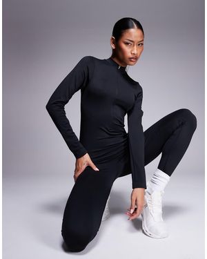 4505 Seamless Zip Front All-in-one - Blue