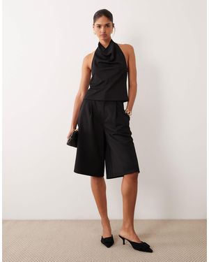 ASOS Bermuda d'ensemble ajusté près du corps en sergé - Noir