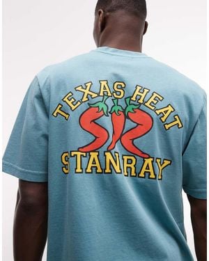 Stan Ray Chilli Graphic Back Print Short Sleeve T-shirt - Blue