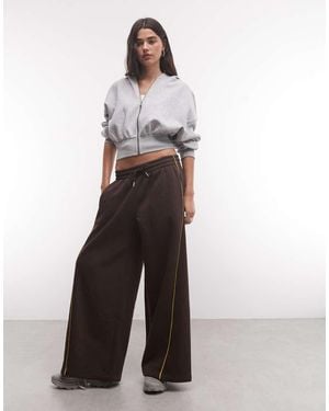 ASOS Jogger Met Wijde Pijpen, Panelen En Biesdetails - Wit