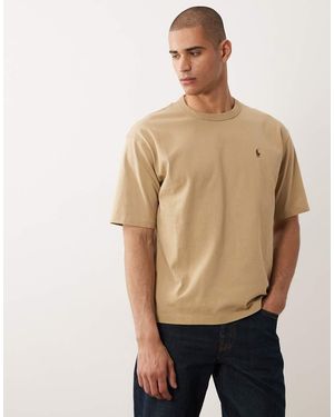 Polo Ralph Lauren Icon Logo Heavyweight Relaxed Fit T-shirt - Natural