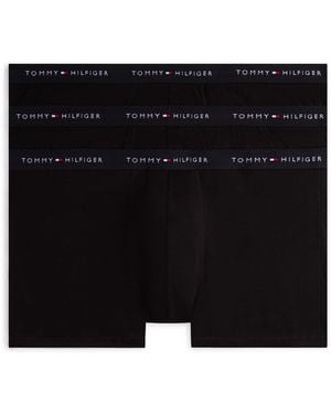 Tommy Hilfiger Signature Cotton Plus 3-pack Trunks - Black
