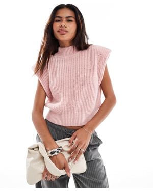 Something New – corpcore – ärmelloses strick-trägertop - Pink