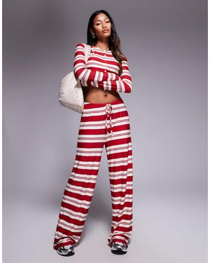 Kaiia Super Soft Jersey Drawstring Pants - Red