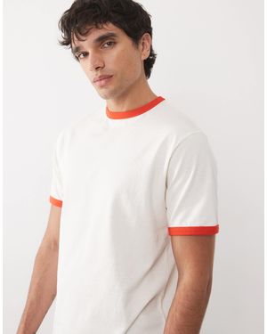 ASOS Regular Fit T-shirt With Contrast Ringer - White