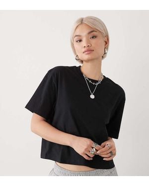 Collusion Boxy Short Sleeve T-shirt - Black