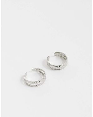 ASOS Pack Of 2 Toe Rings - White