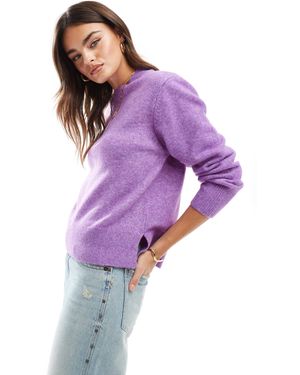 Brave Soul Super Soft Crew Neck Jumper - Purple