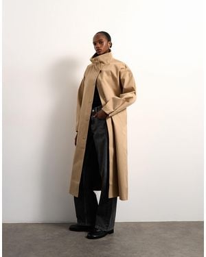 TOPSHOP – schlichter oversize-trenchcoat - Weiß
