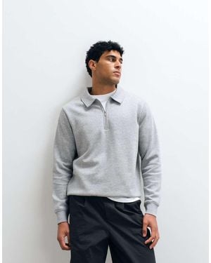 ASOS Quarter Zip Sweatshirt - Grey
