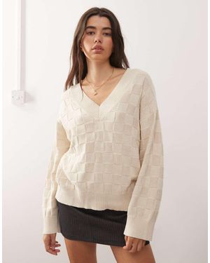 RVCA Harmony V Neck Jumper - Natural