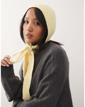Collusion Open Stitch Fluffy Hood - Black