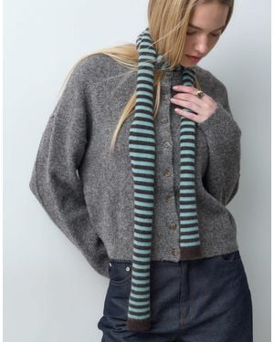 Accessorize Knit Skinny Scarf - Gray