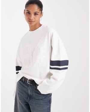 ASOS Varsity Applique Sweatshirt - White