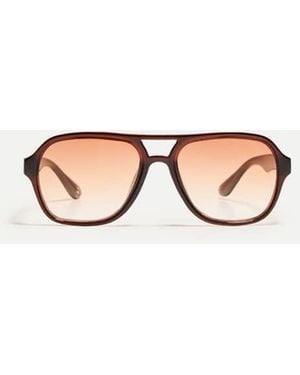Bershka Retro Style Sunglasses - White