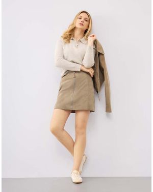 Bolongaro Trevor Real Suede Rylee Mini Skirt - Natural