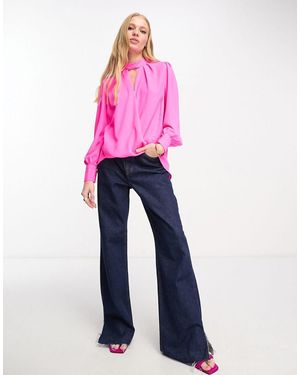 River Island Blusa Con Scollo Incrociato - Rosa