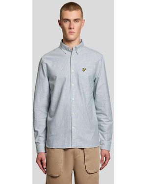 Lyle & Scott Stripe Oxford Shirt - Blue