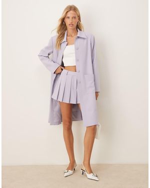 ASOS Tailored Pleated Mini Skirt Co-Ord - Pink