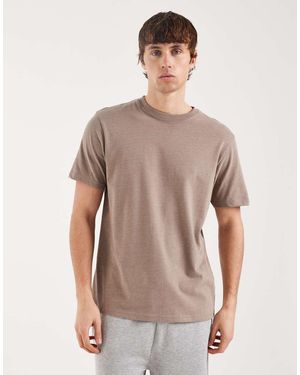 Threadbare T-Shirt Vestibilità Classica Color Pietra - Marrone