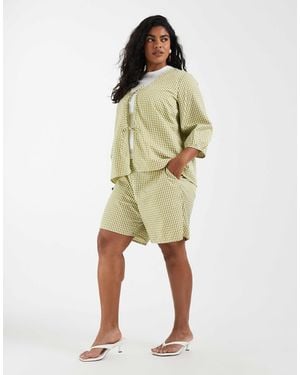 Vero Moda High Waist Shorts Co-ord - Green