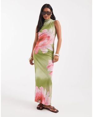 Vero Moda Sleeveless Ruched Detail Maxi Dress - White