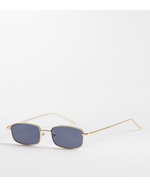 Kaiia Gafas De Sol Doradas Y Negras Rectangulares Con Lentes Negras Exclusivas De - Blanco