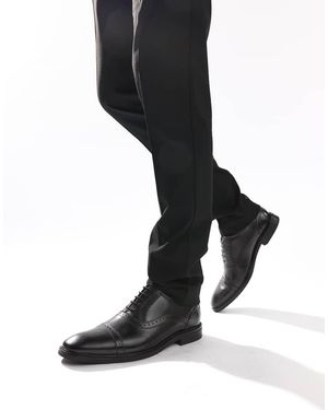 Base London Ascot Toe Cap Oxford Shoe - Black