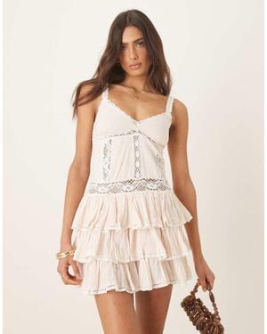 Amy Jane London Ivy Tiered Cami Mini Dress - Natural