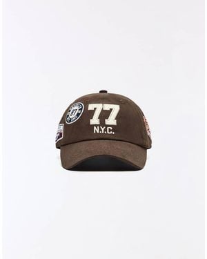 Bershka Patch Cap - Brown