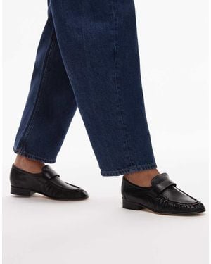 Tony Bianco Gatsby Leather Loafers - Blue