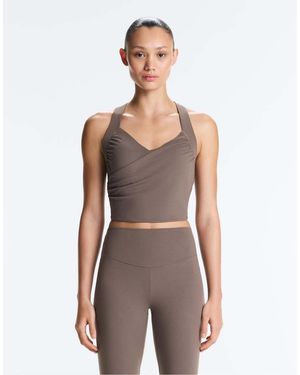 Oysho Comfortlux Crossover Tank Top - Grey
