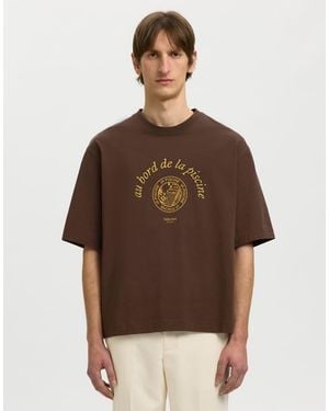 SELECTED T-Shirt - Brown