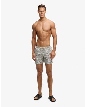 Superdry Premium Printed 15-Inch Swim Shorts - White