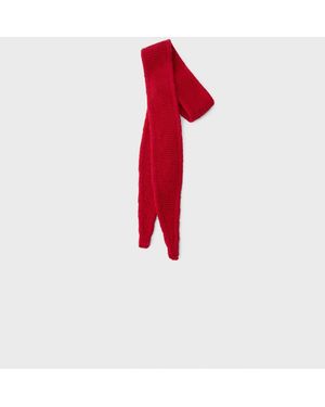 Stradivarius Knitted Triangular Scarf - Red