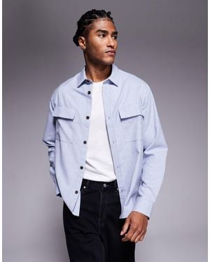 ASOS – flanell-hemdjacke - Weiß