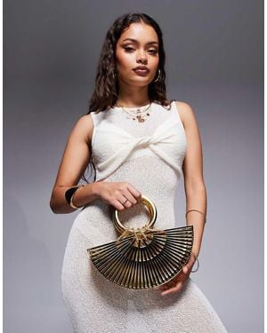 River Island Semicircle Basket Bag - Grey