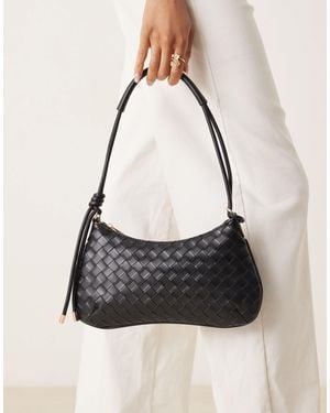 ASOS – gewebte schultertasche - Schwarz