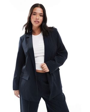 Pieces Plus Pieces Curve Tailored Blazer Co-ord - Blue