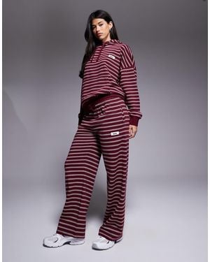 Kaiia Cotton Blend Tie Waist Trousers Co-ord - Purple