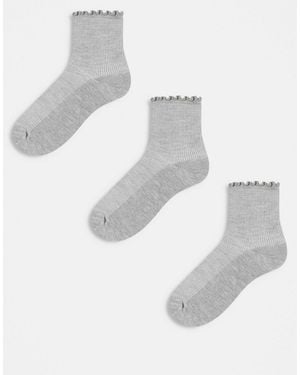 ASOS – 3er-pack knöchelsocken - Weiß