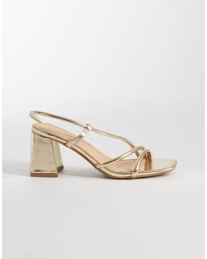 SEQWL Dandelion Strappy Block Heel Sandals - Red