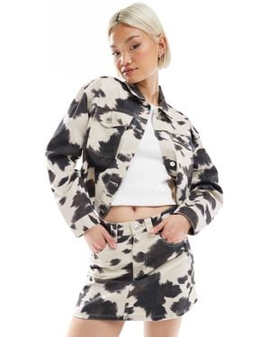 Pimkie Denim Pocket Detail Jacket Co-ord - Grey